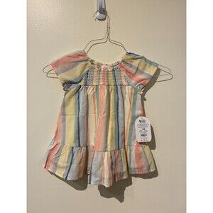 NWT Wonder Nation Pastel Stripe Dress - 18M